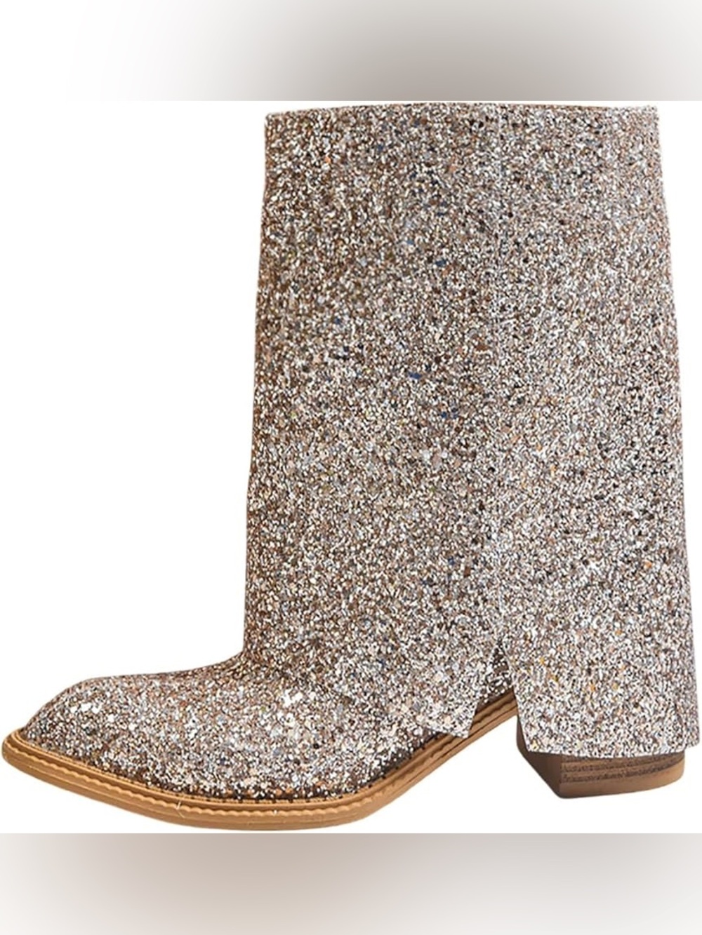 Women's Glitter Boots High Heels Elegant Retro Short Shaft Boots.  Size 36/ US 6